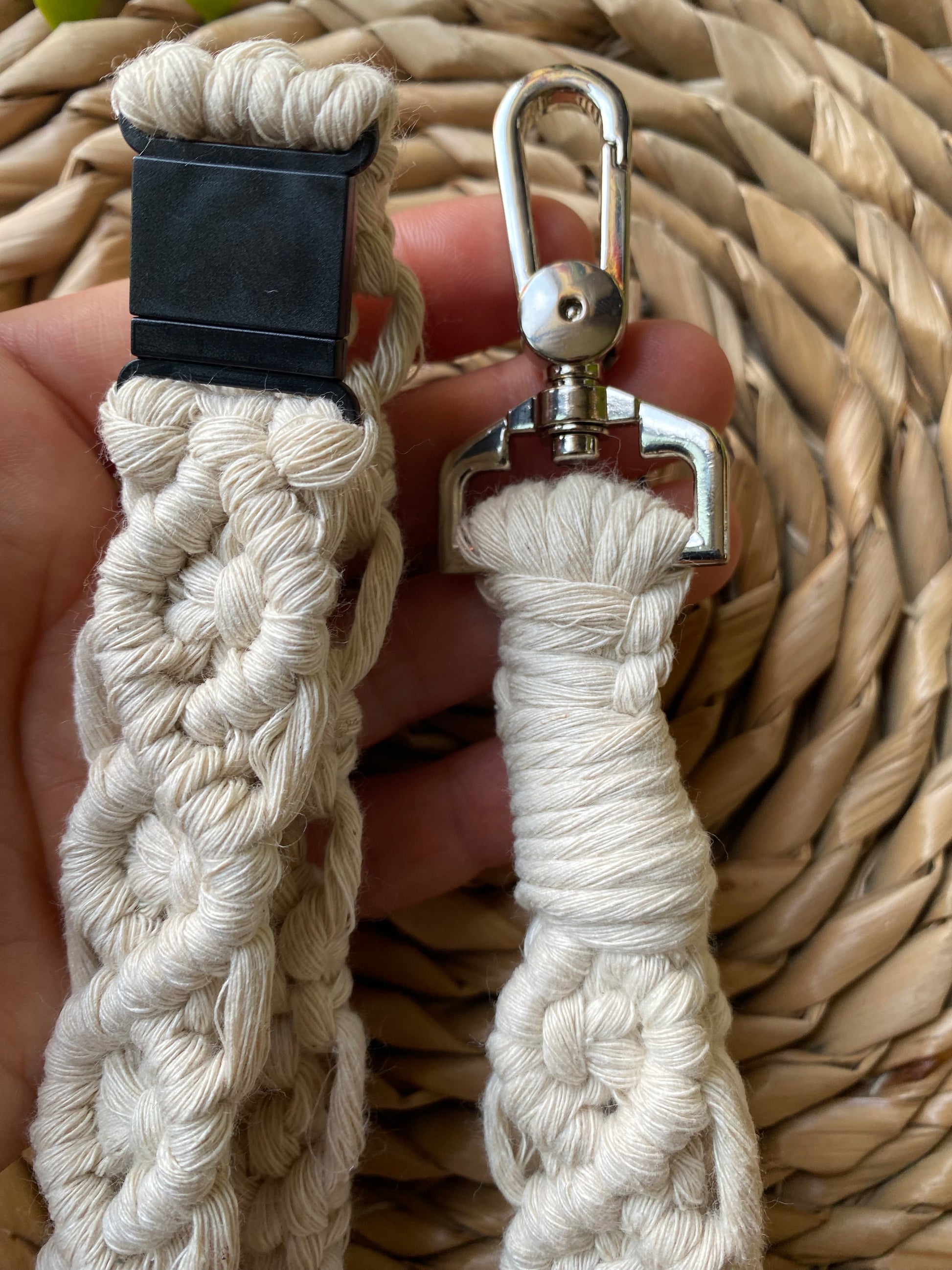 Macra-Made With Love chunky lanyard natural details in hand