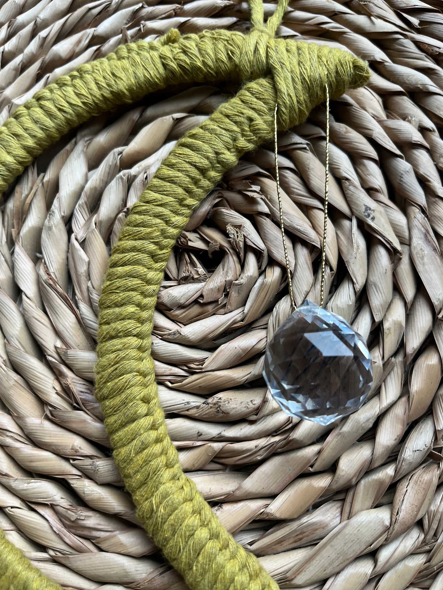 Boho Moon Shaped Crystal Suncatcher Hanging