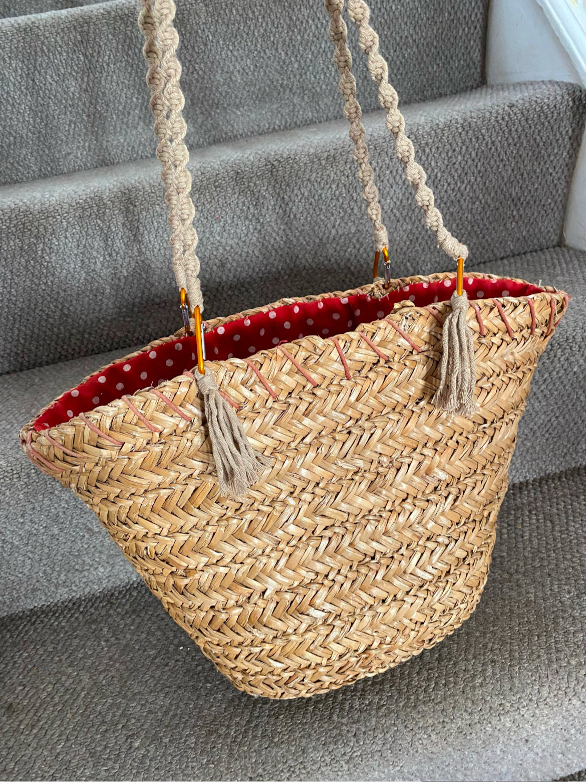 Recycled Cotton Macrame Handles – Ideal for Bags & Baskets