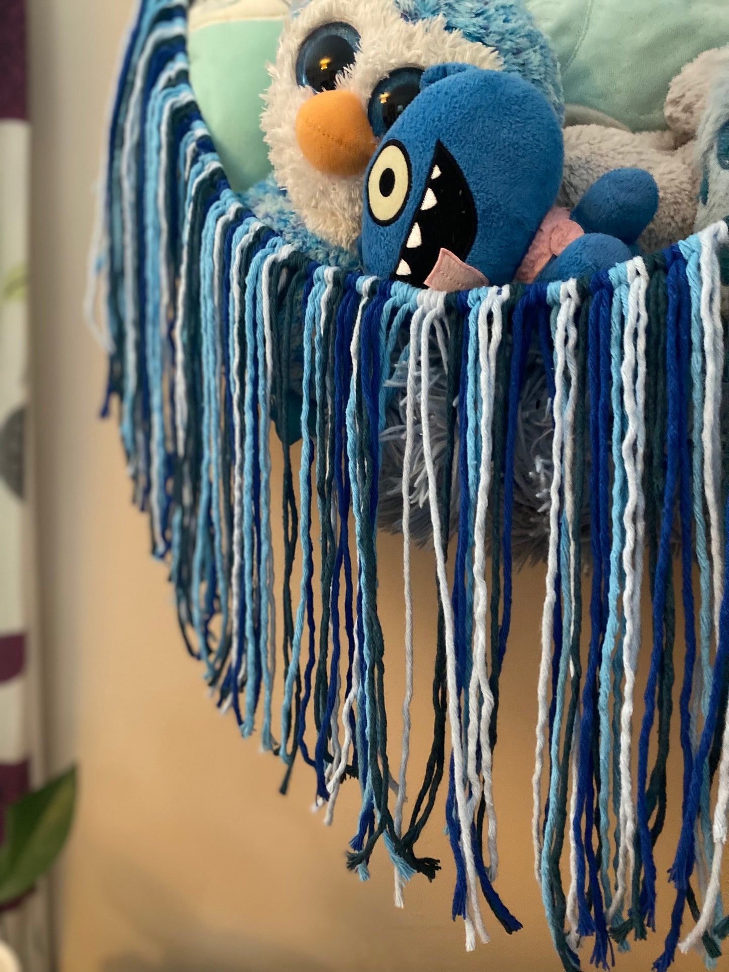 Soft toy corner hammock - bedroom storage
