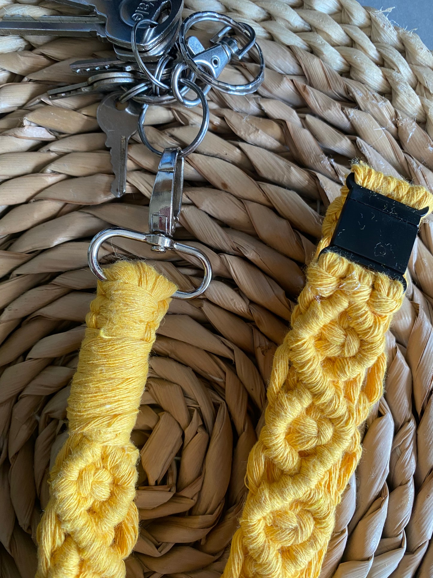 Macra-Made With Love chunky lanyard yellow details with keys