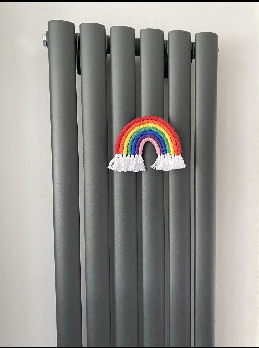 Macra-Made With Love Rainbow fridge magnet on radiator