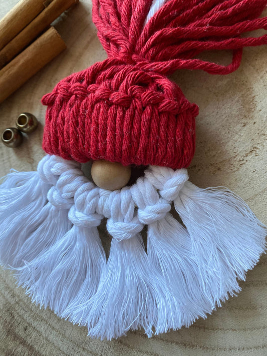 Santa gnome hanging Christmas decoration - 16x12cm