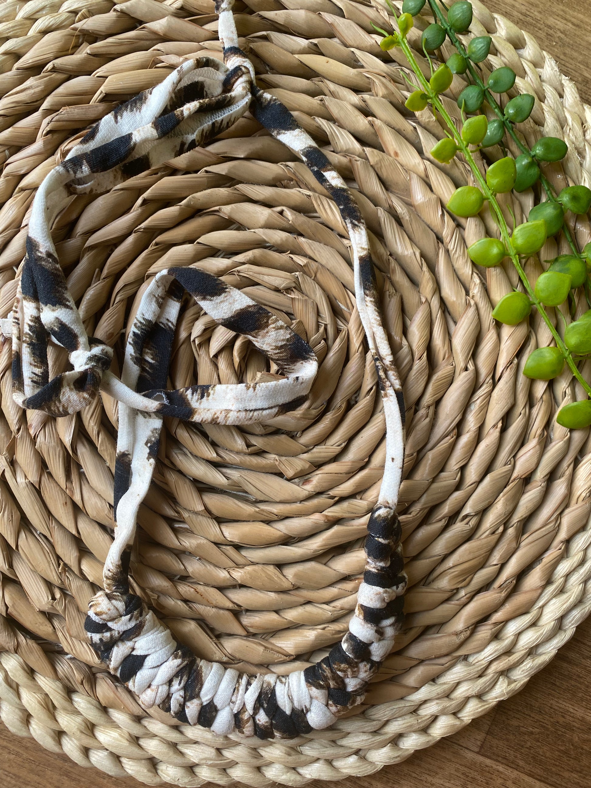 Macra-Made With Love rope necklace animal print