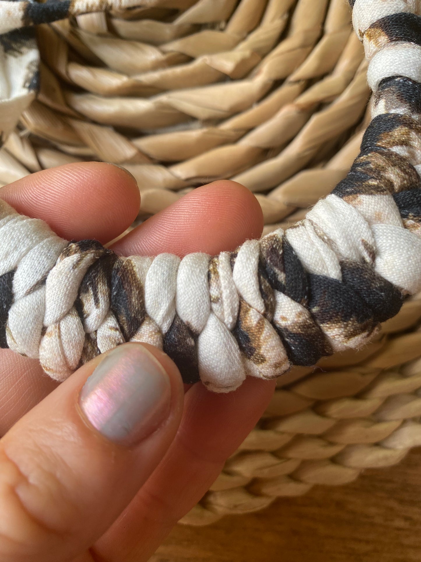 Macra-Made With Love rope necklace animal print knots