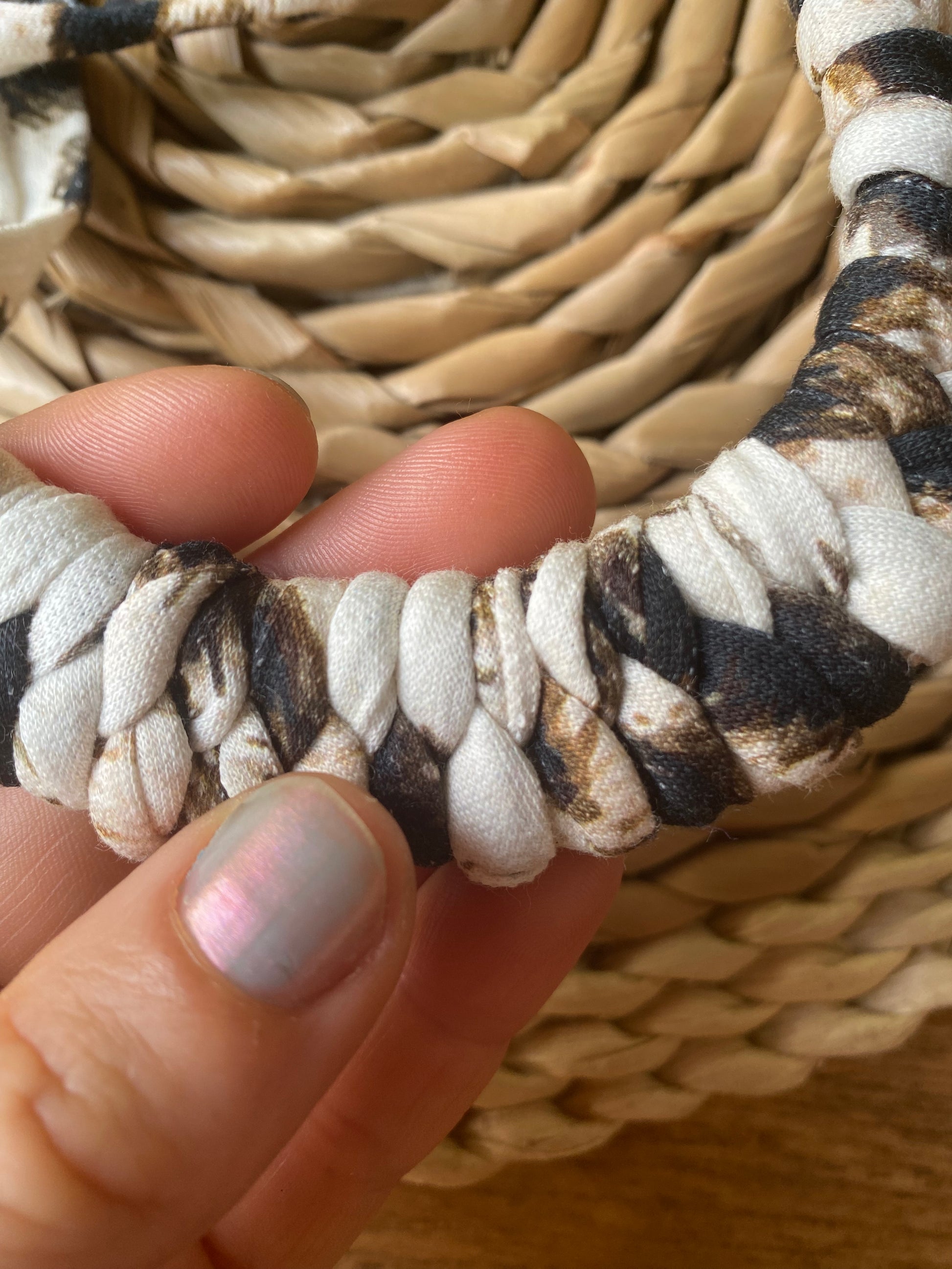 Macra-Made With Love rope necklace animal print knots