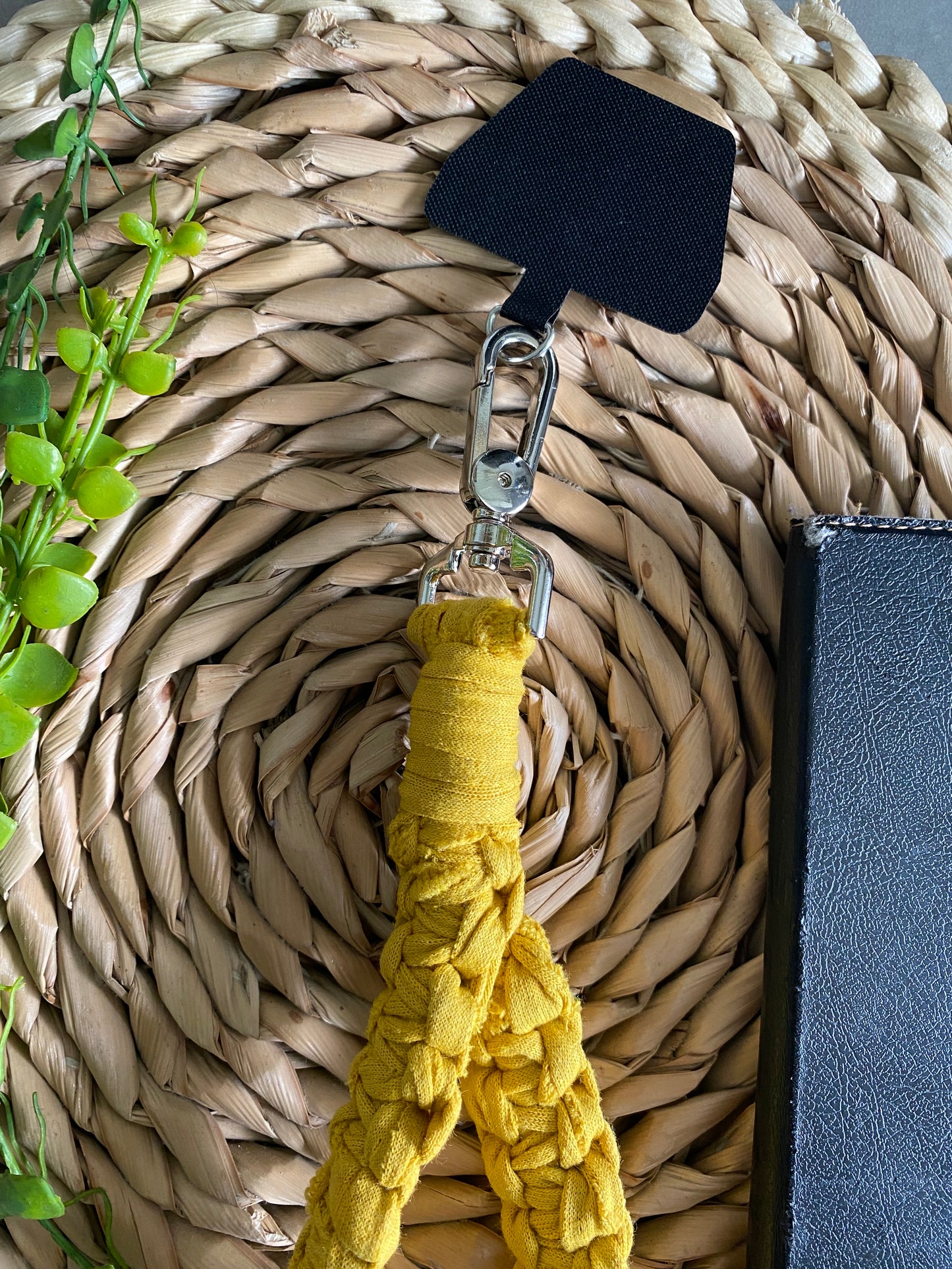 Macra-Made With Love phone wrist strap mustard tether