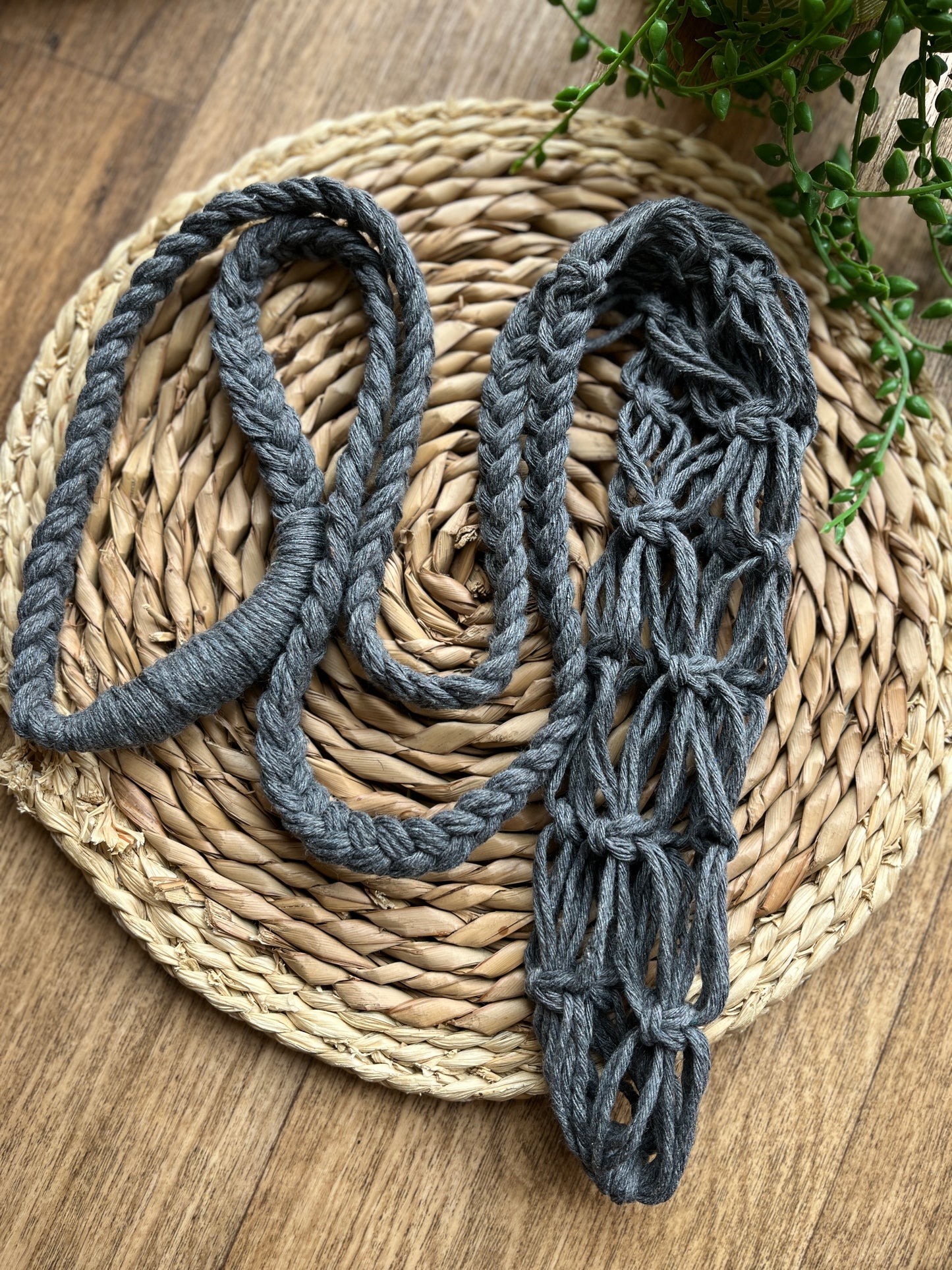 Recycled Cotton Macramé Water Bottle Holder Bag – Crossbody Drink Carrier