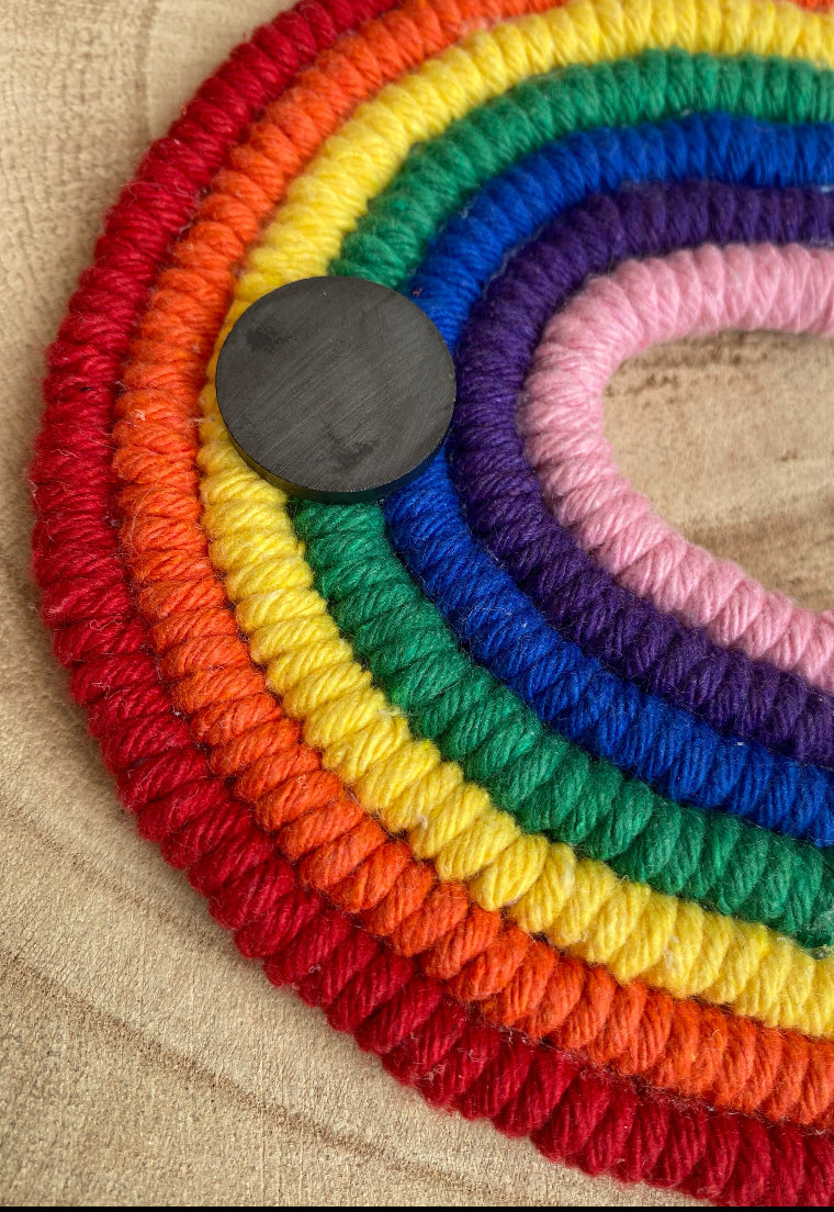 Macra-Made With Love Rainbow fridge magnet flat lay back