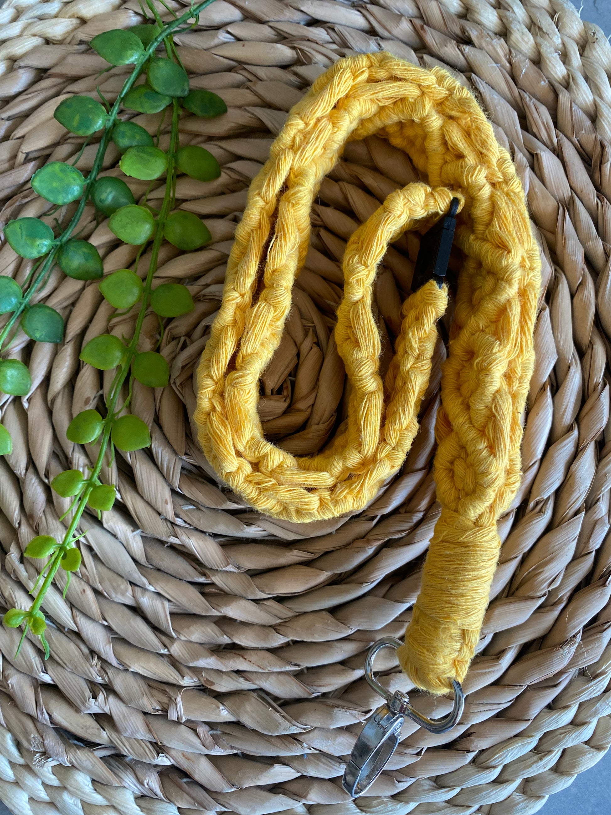 Macra-Made With Love chunky lanyard yellow twisted