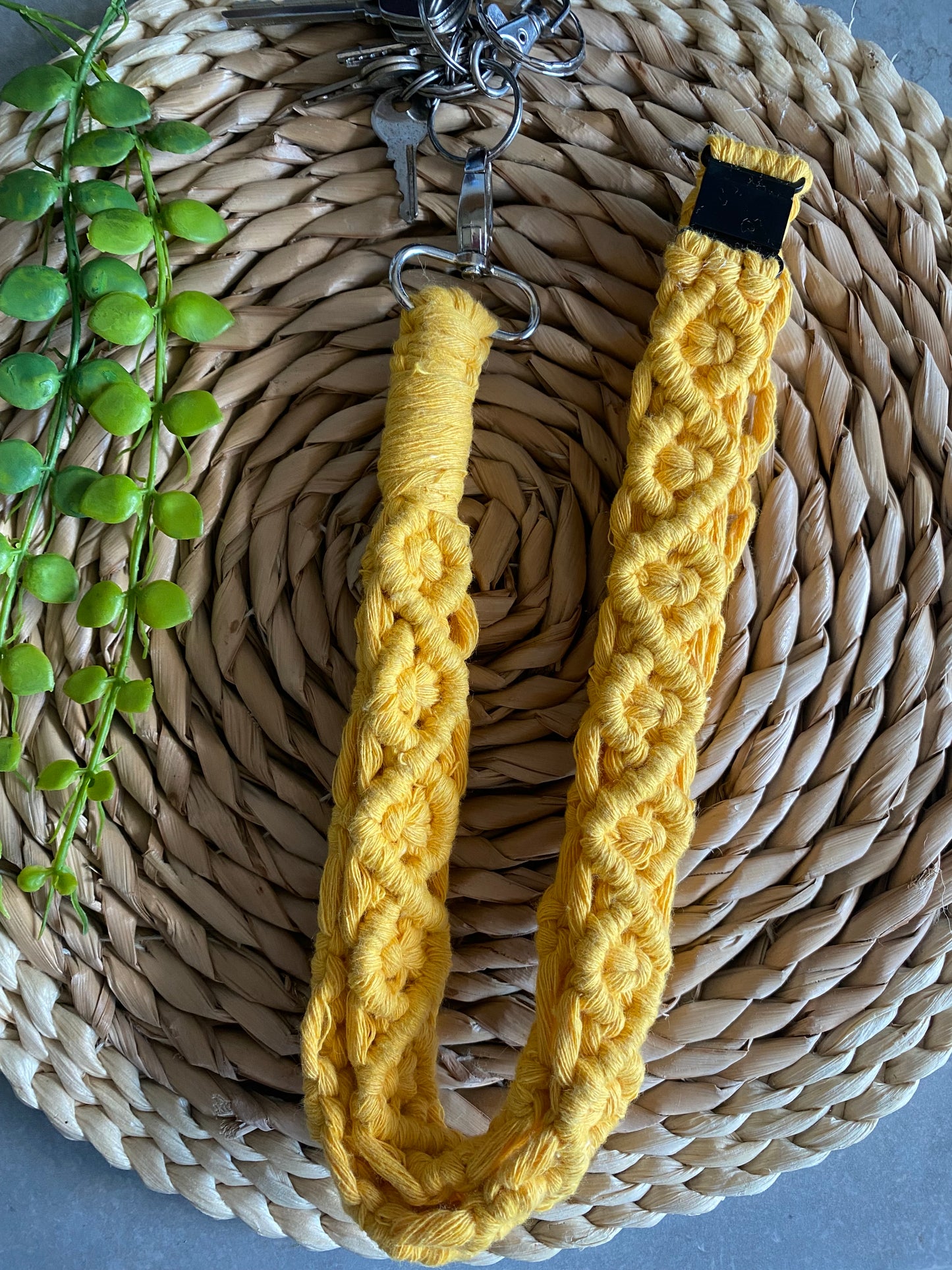 Macra-Made With Love chunky lanyard yellow zoom out