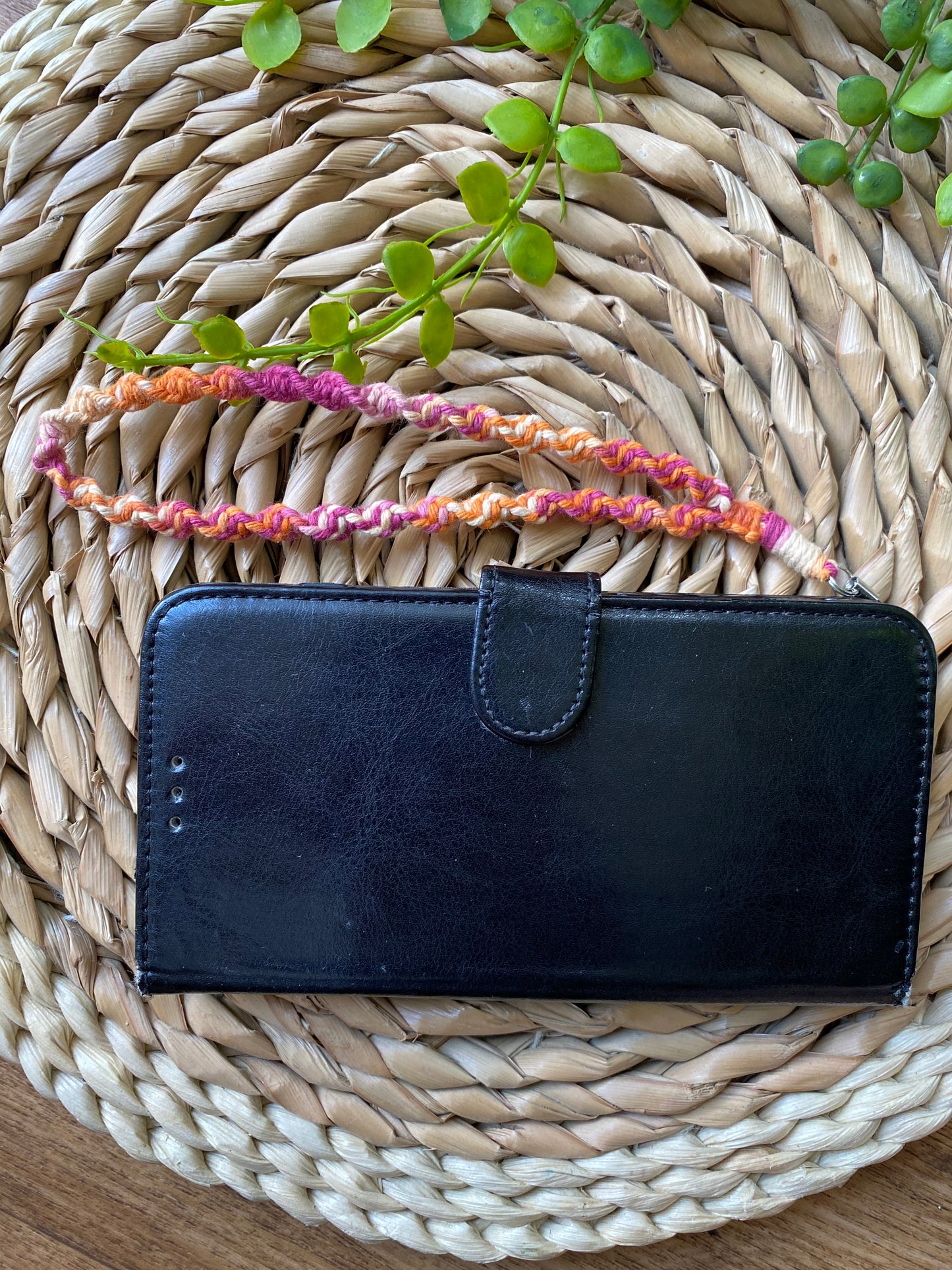 Macra-Made With Love twisted phone charm ombré next to phone