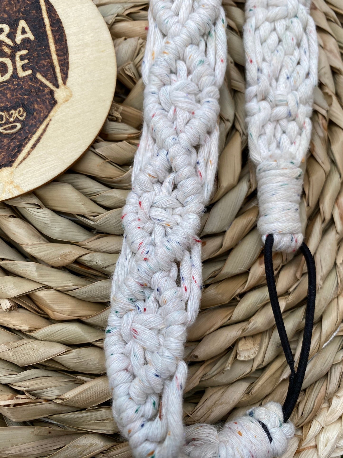 Macra-Made With Love knotted headband rainbow dust details