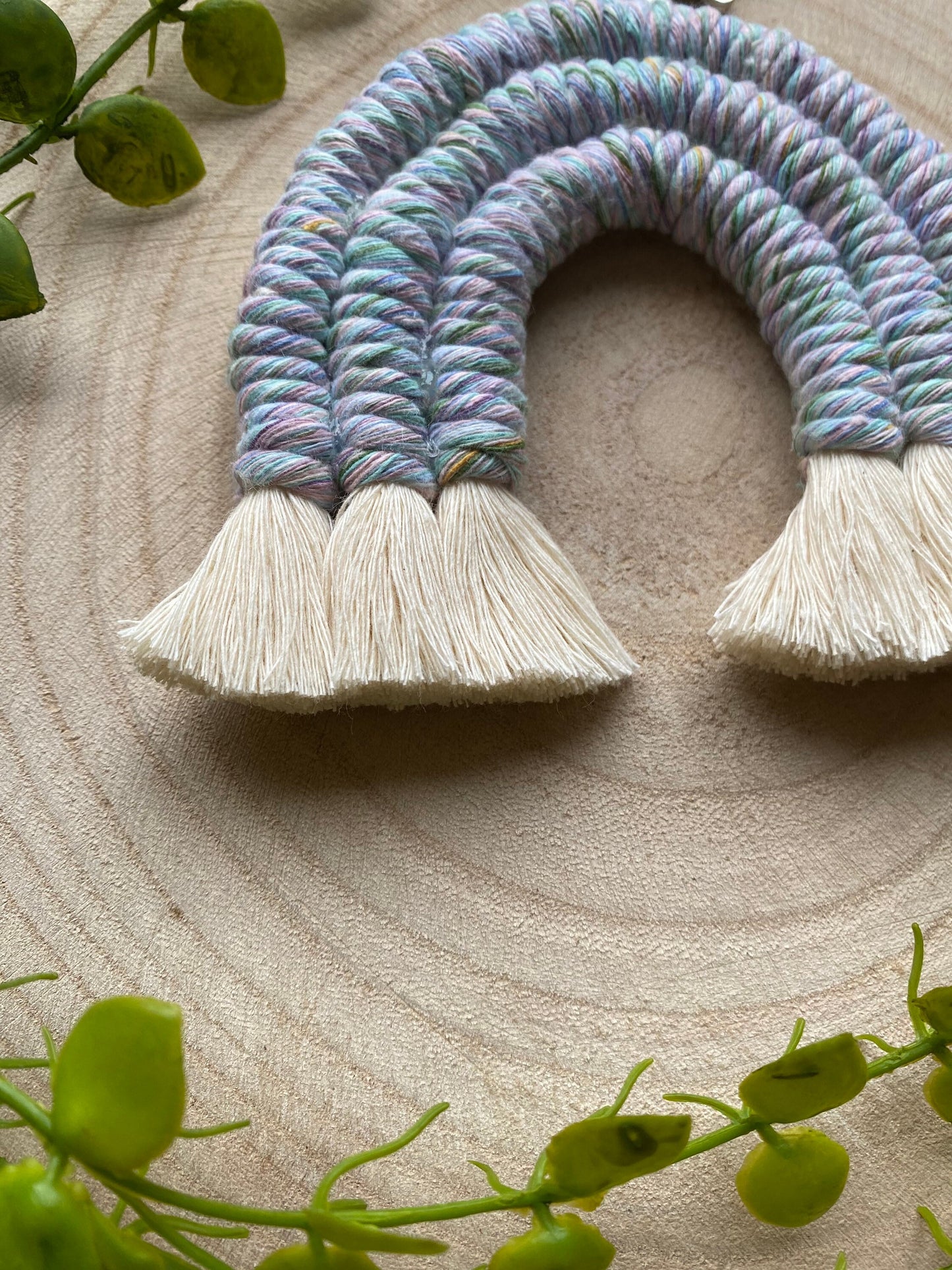 Macrame Rainbow Keychain - 10x9cm