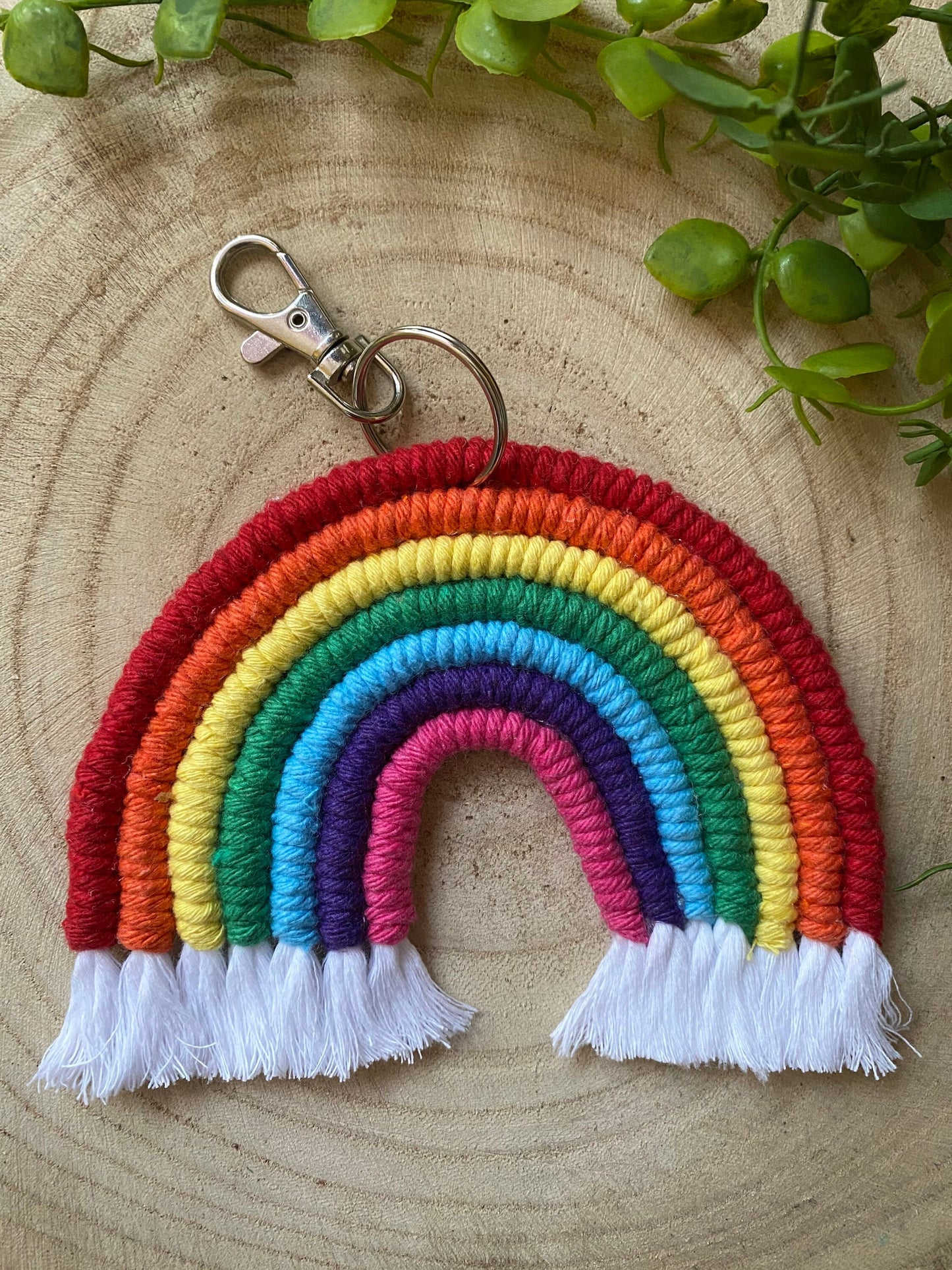 Macra-Made With Love XL rainbow keyring flat no keys