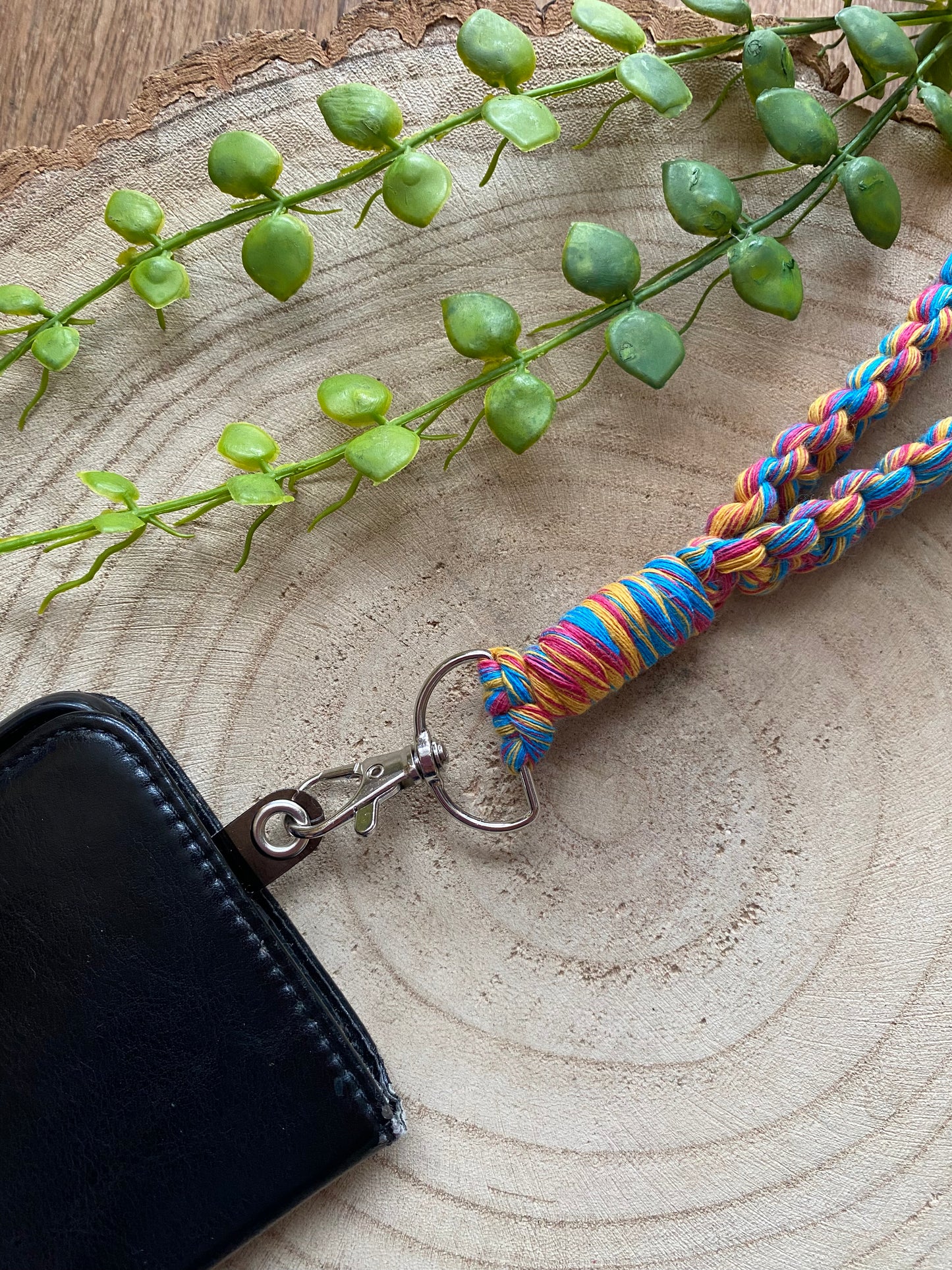 Macra-Made With Love phone wrist strap folk details
