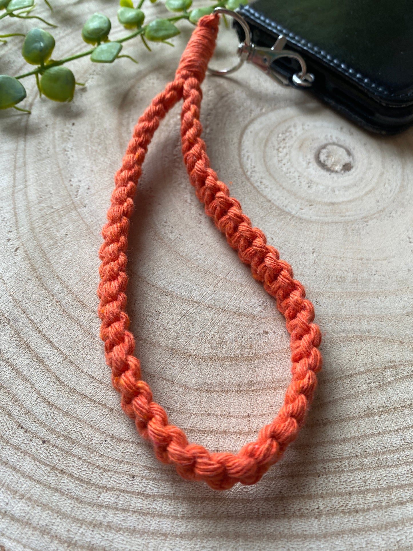 Macra-Made With Love phone wrist strap orange zoom