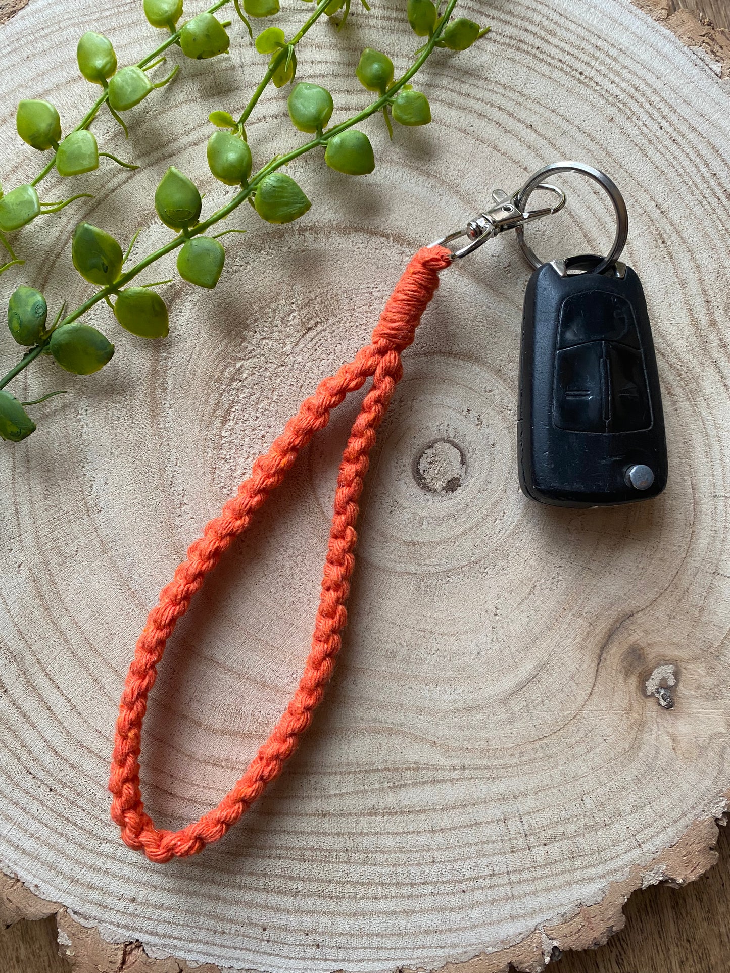 Macra-Made With Love wristlet keychain orange