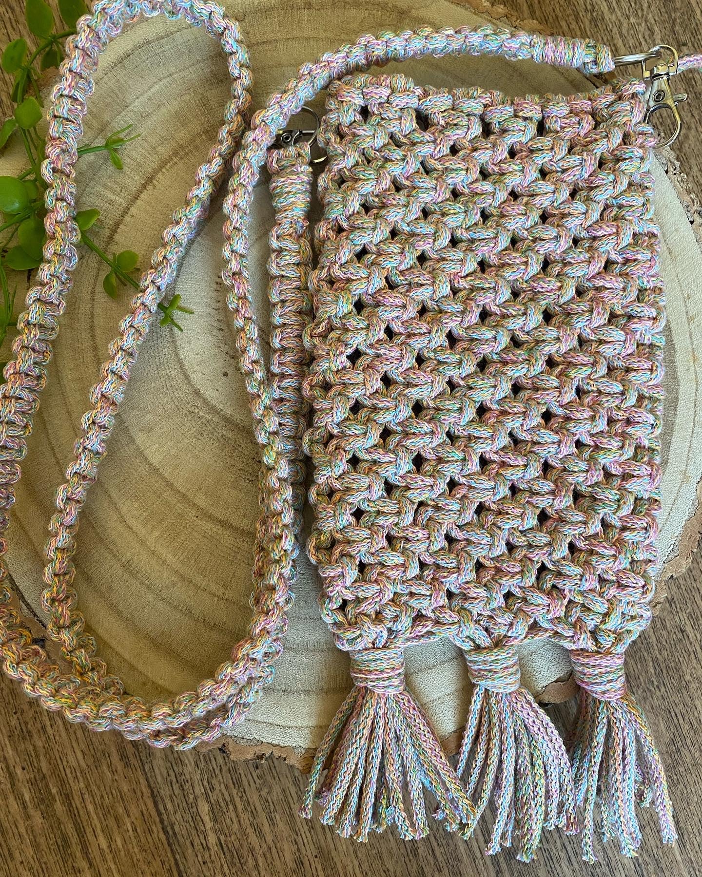 Macra-Made With Love phone bag rainbow knots