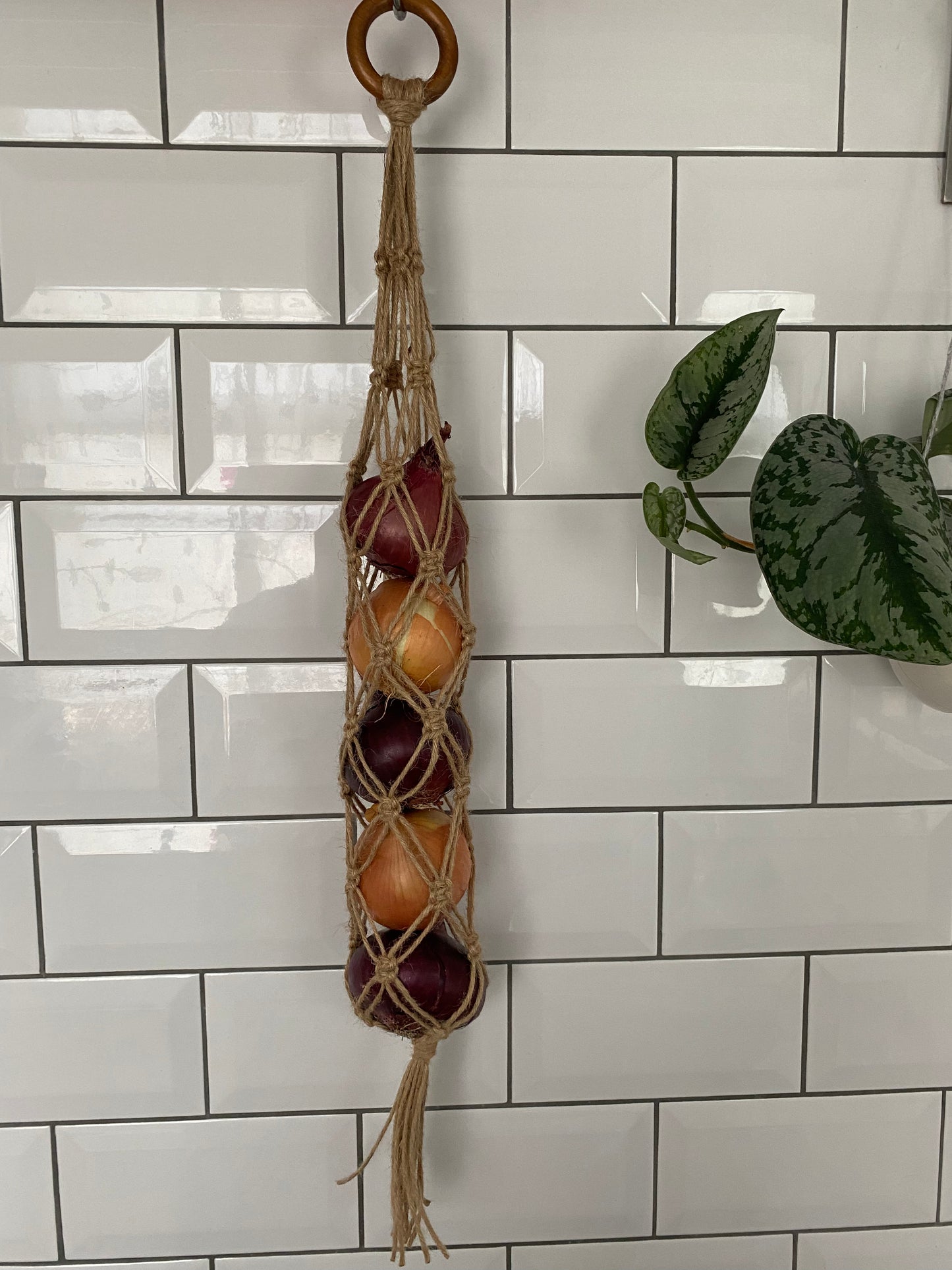 fruit veg keeper kitchen decor jute