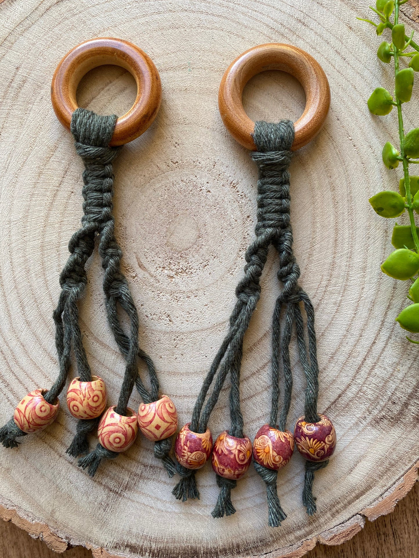 Banana hanger kitchen decor green patterned flat