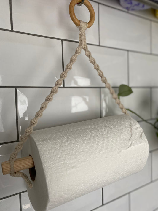 kitchen decor paper towel holder natural