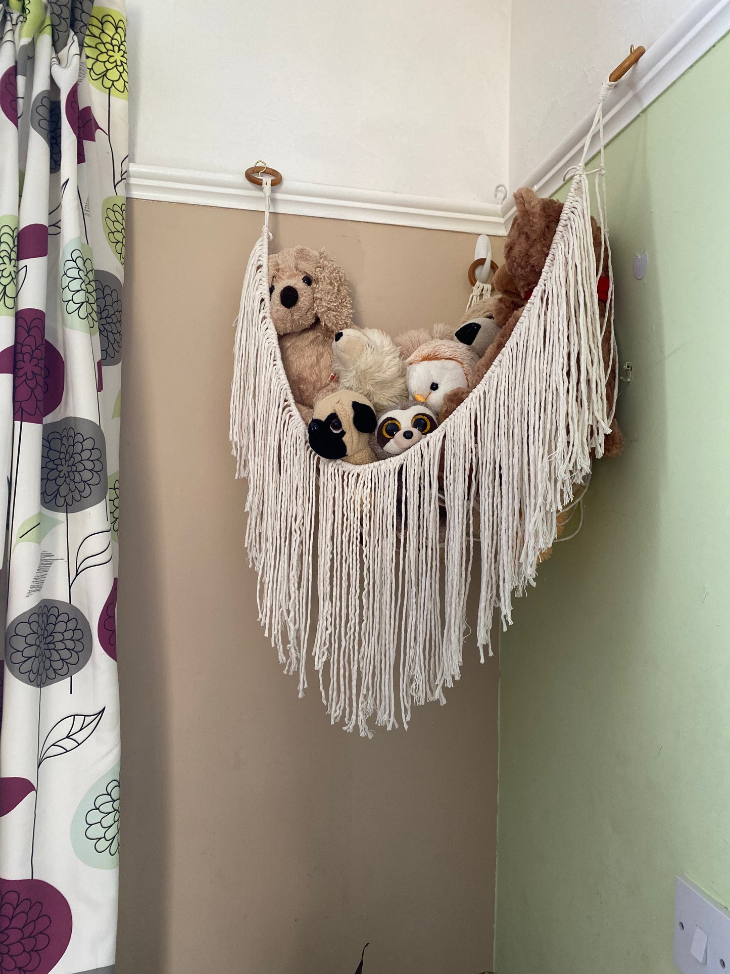 Soft toy corner hammock - bedroom storage