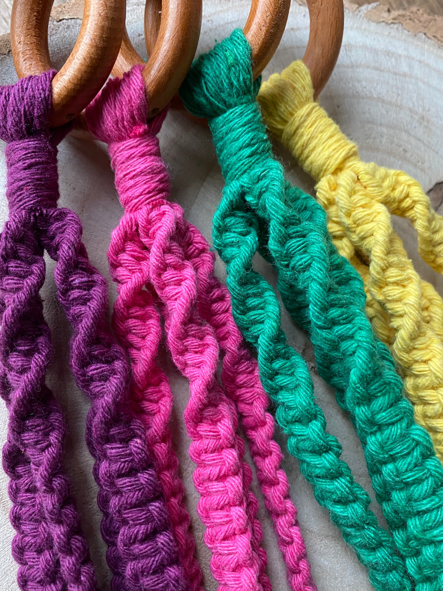Macra-Made With Love short colourful macrame plant hanger all colours