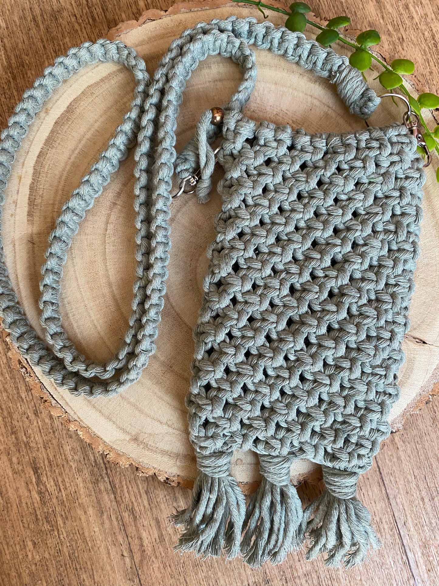 Macra-Made With Love phone bag sage top down