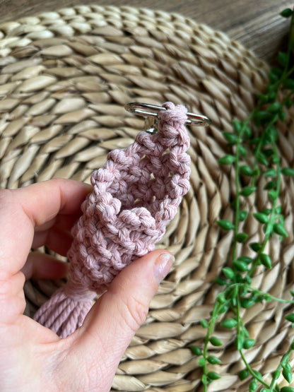 Macrame Lip Balm Keychain Holder