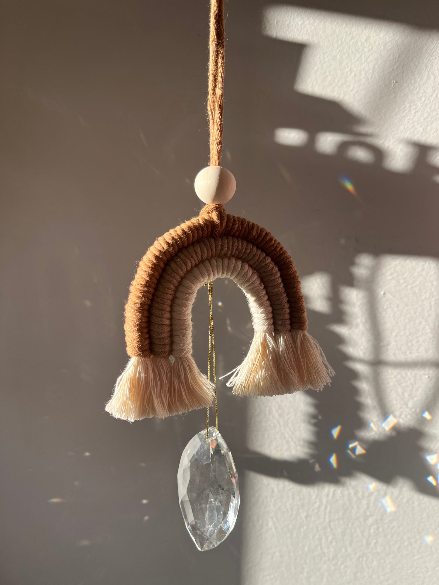 Neutral Rainbow Crystal Suncatcher
