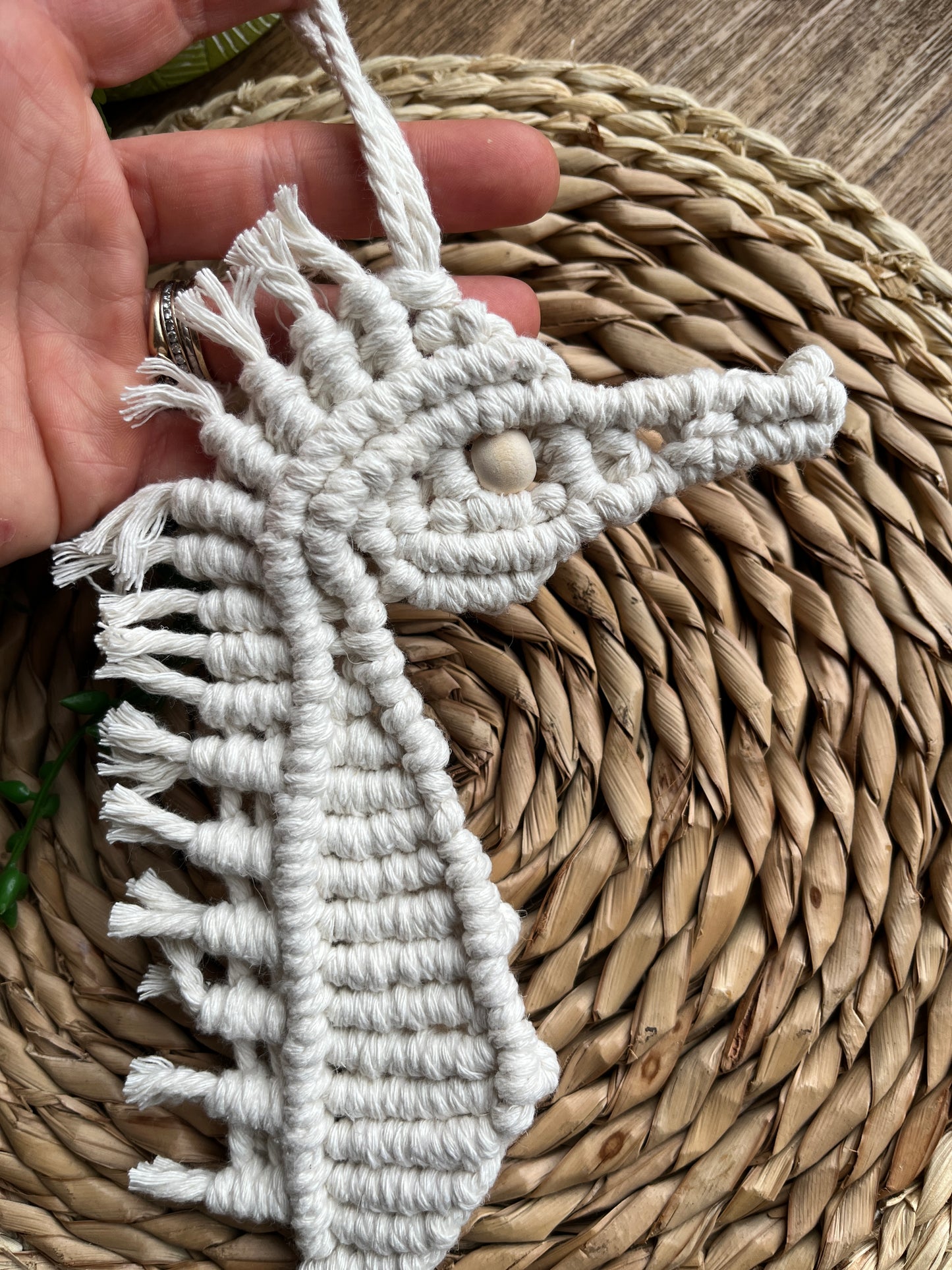 Macrame Seahorse Wall Hanging