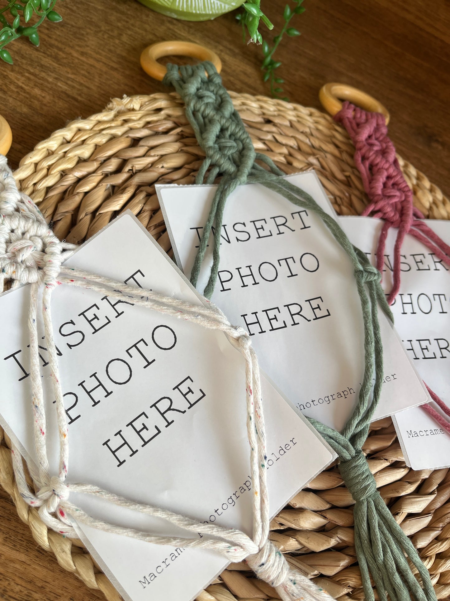 4x6 Hanging Macramé Photo Holder Frame