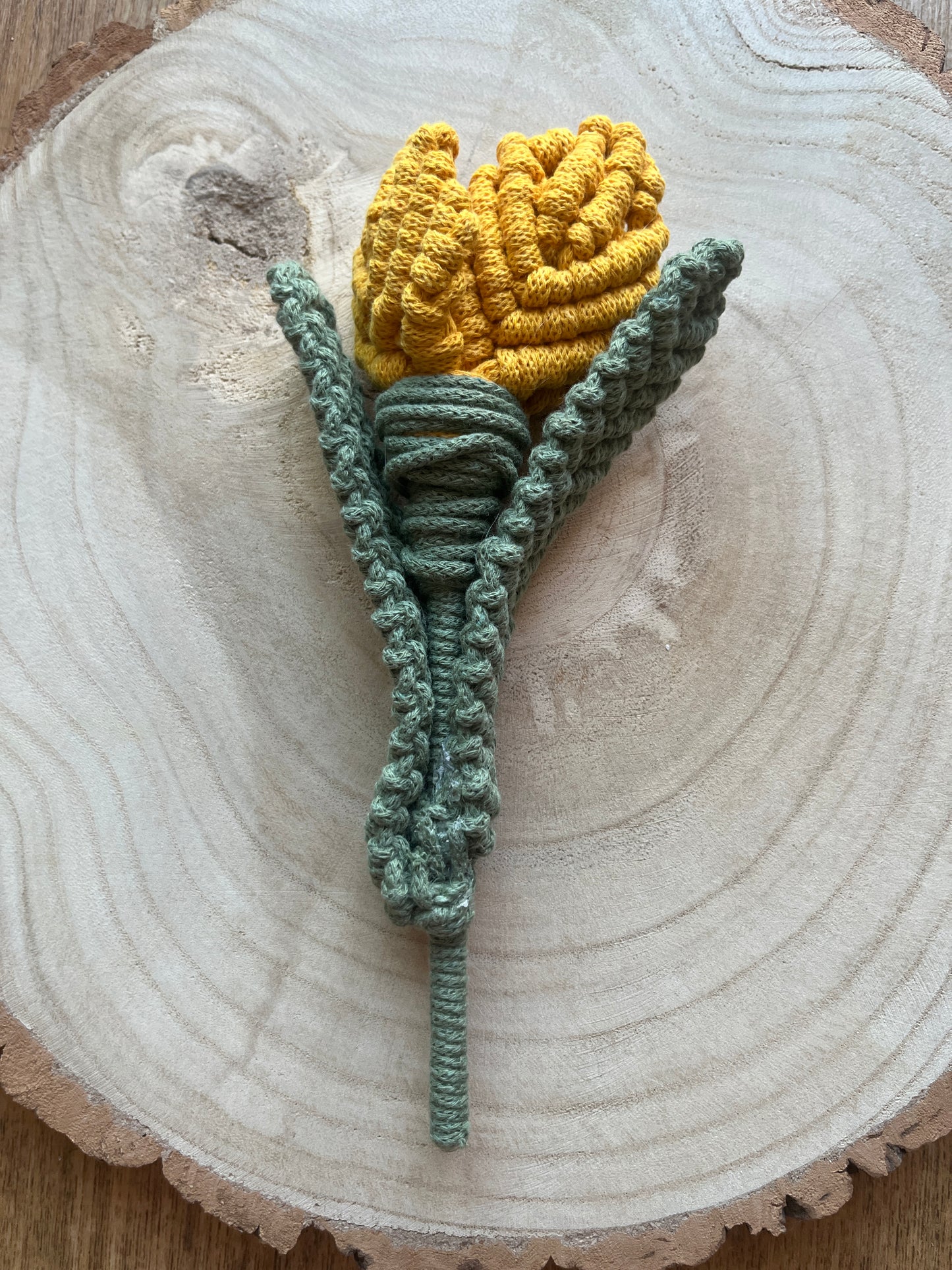Macramé Tulip Flower Stem Decoration