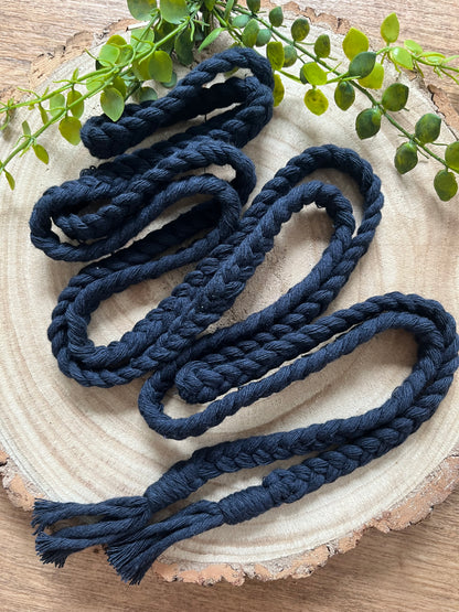 Eco friendly braided macrame belt - waist accessory