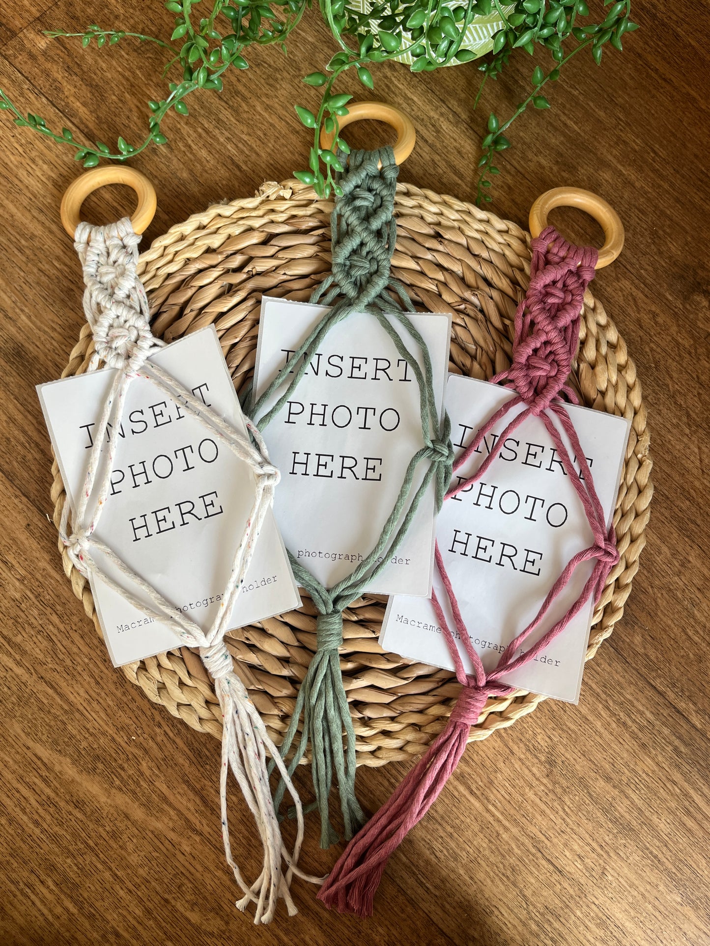 4x6 Hanging Macramé Photo Holder Frame