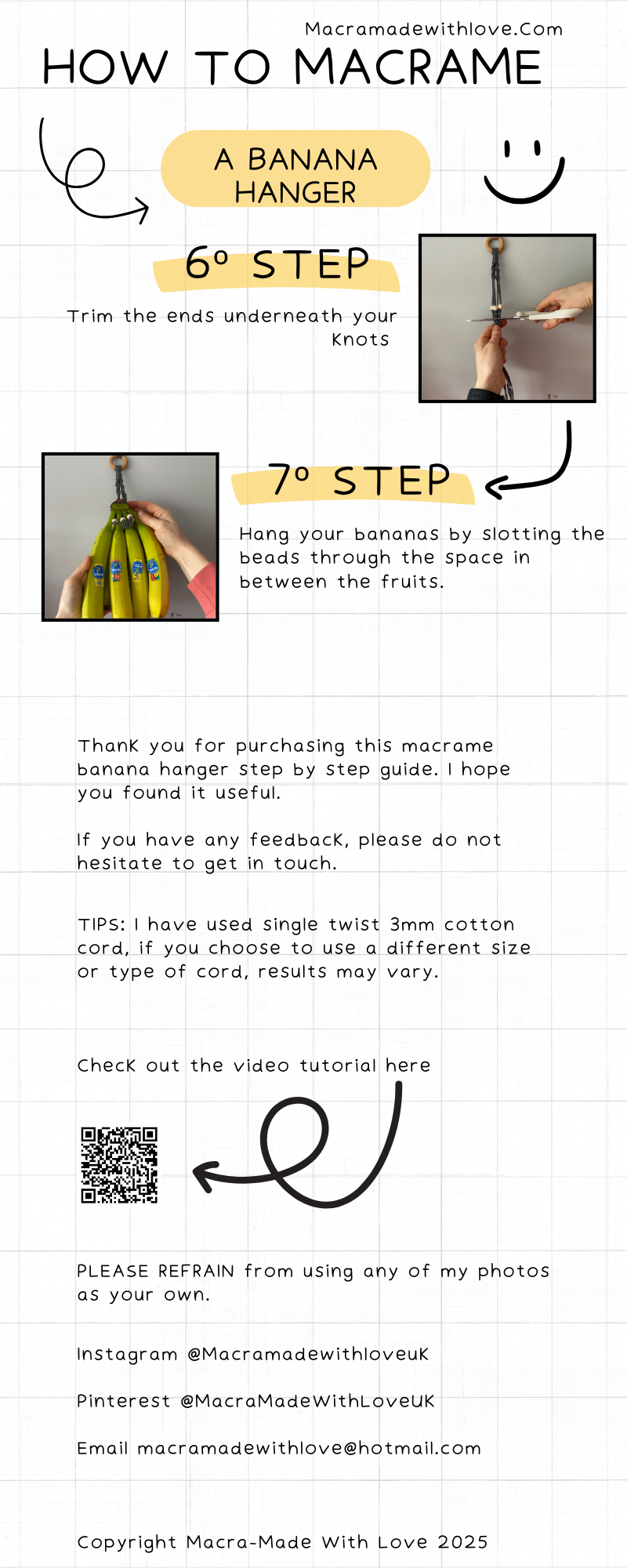 DIY Macrame Banana Hanger Craft Kit