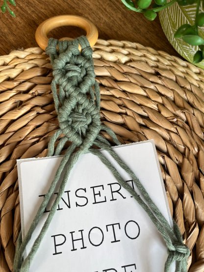 4x6 Hanging Macramé Photo Holder Frame
