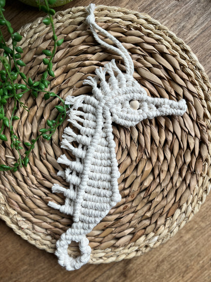 Macrame Seahorse Wall Hanging