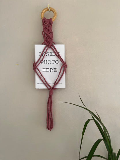 4x6 Hanging Macramé Photo Holder Frame