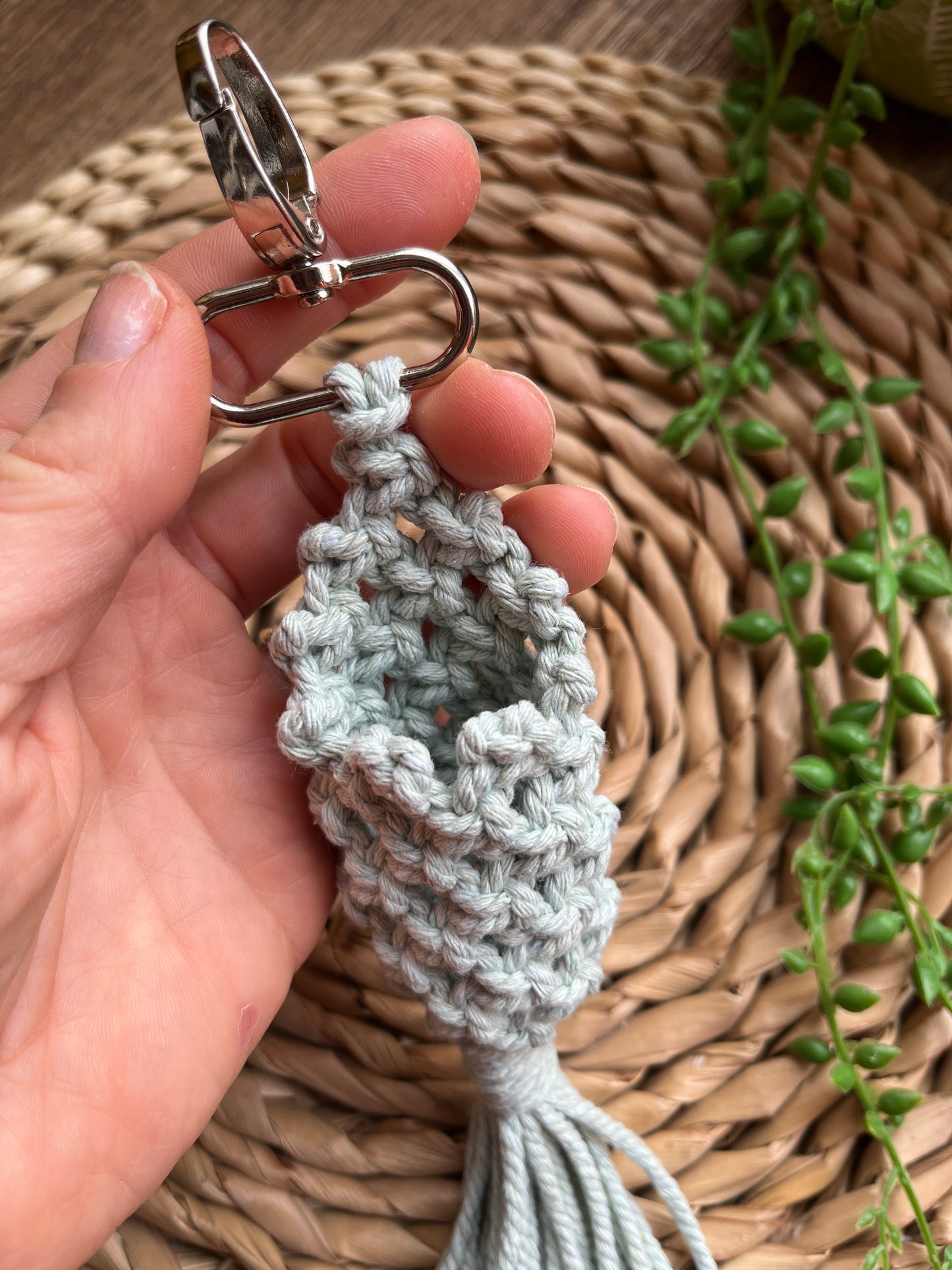 Macrame Lip Balm Keychain Holder