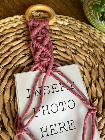 4x6 Hanging Macramé Photo Holder Frame