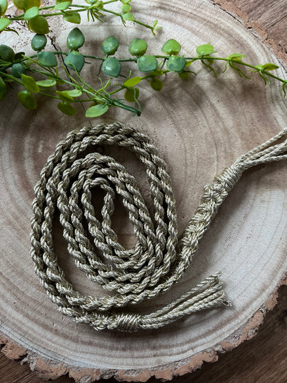 Eco friendly braided macrame belt - waist accessory