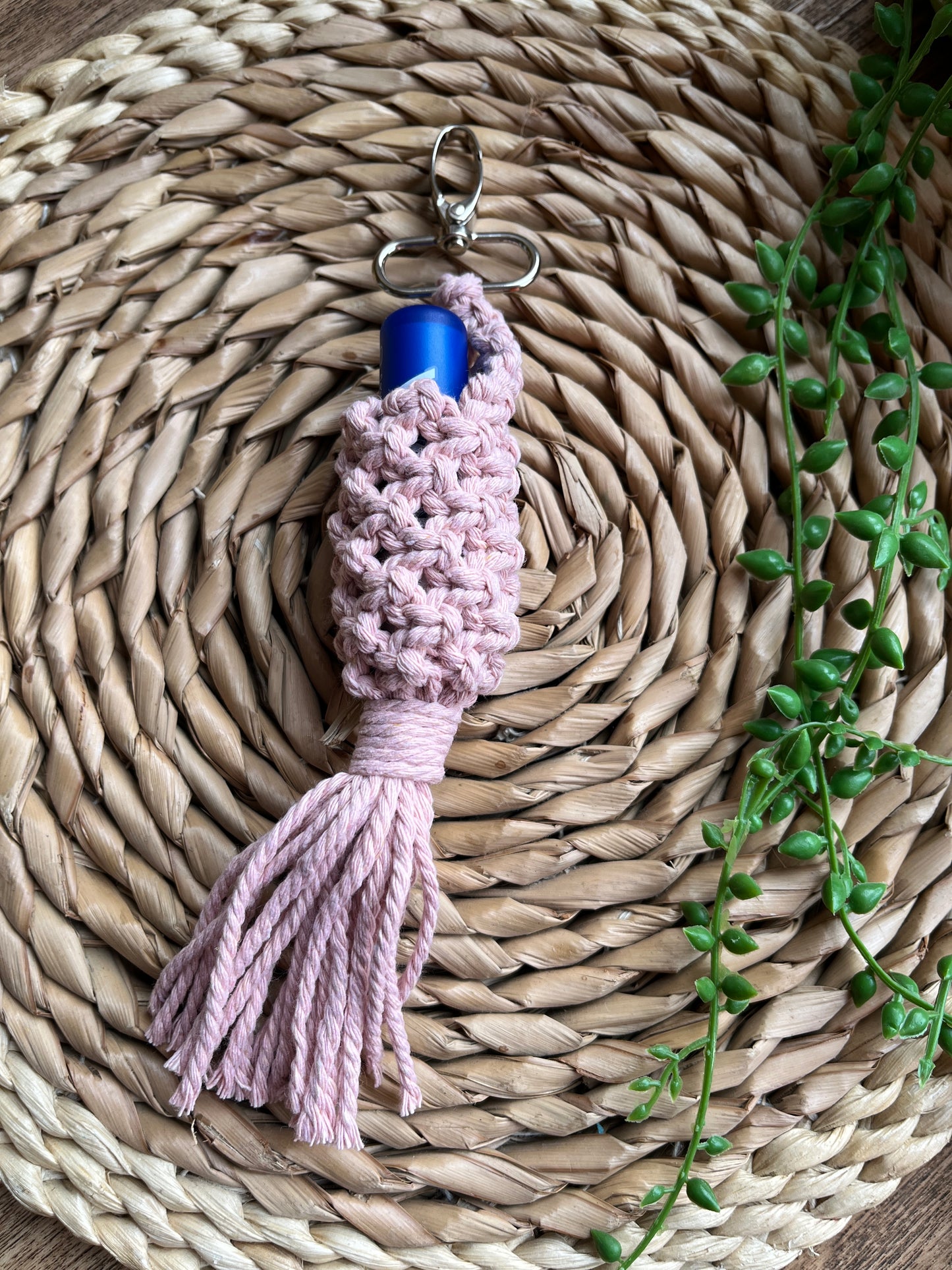 Macrame Lip Balm Keychain Holder