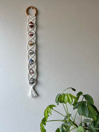 Macrame Chakra Gemstone Wall Hanging