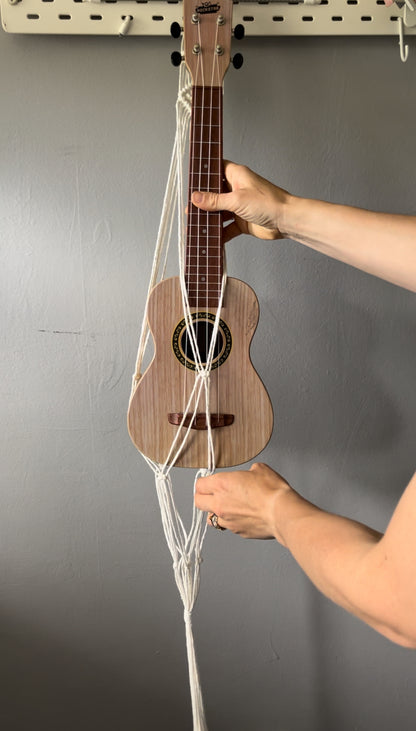 Macrame ukulele hanger tutorial, Macrame pattern PDF + video, macrame kit, Craft kits for adults, Craft gifts, DIY macrame, Instant download