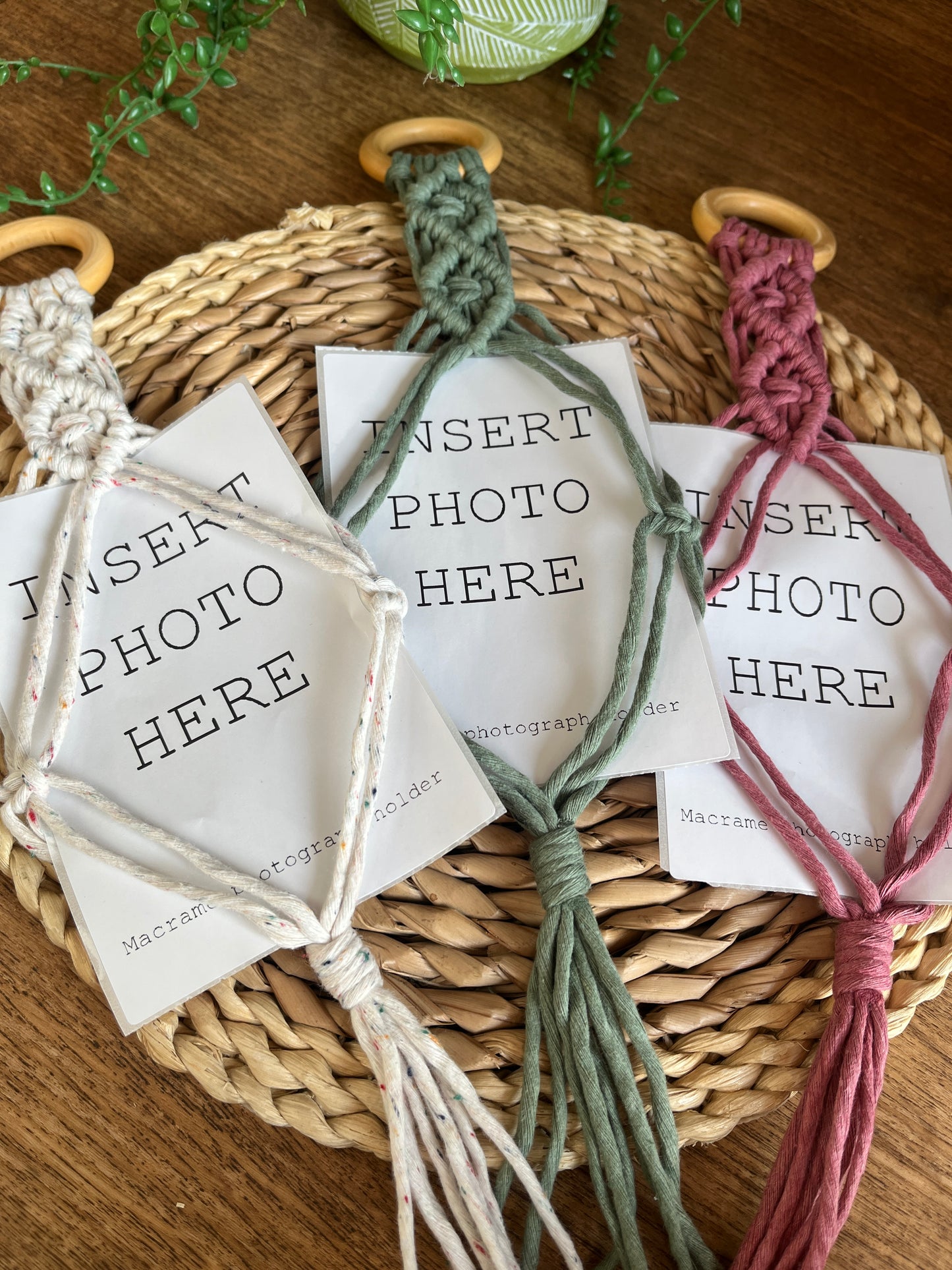 4x6 Hanging Macramé Photo Holder Frame