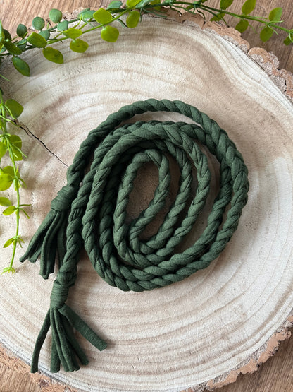 Eco friendly braided macrame belt - waist accessory