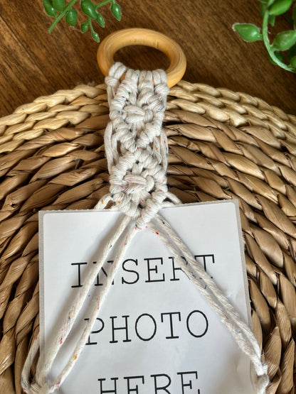 4x6 Hanging Macramé Photo Holder Frame