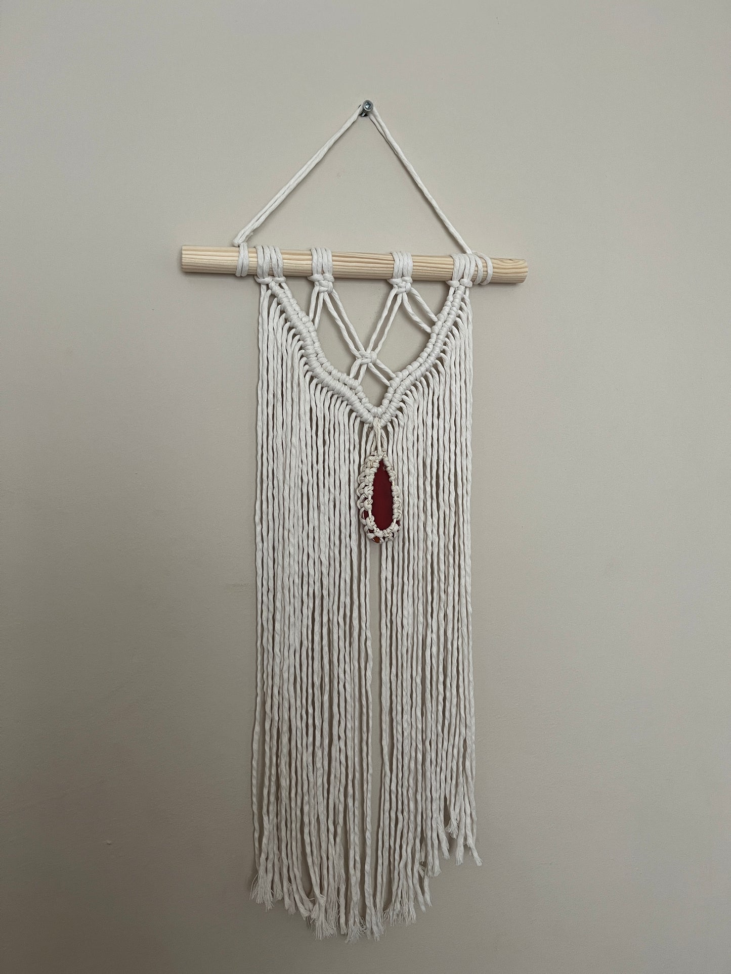 Agate Slice Macrame Wall Hanging